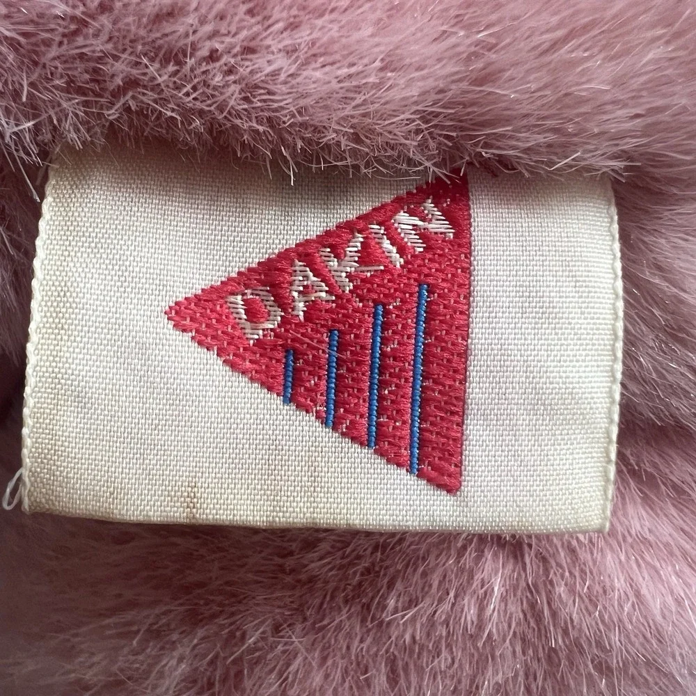Rare VTG 1989‎ Dakin Dusty Pink Jointed Teddy Bear Bow Plush Stuffed  Animal 14